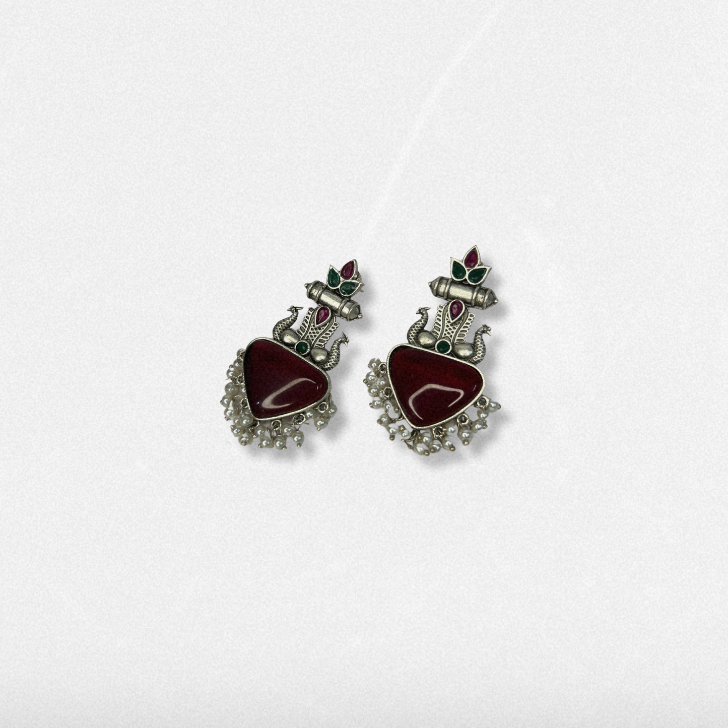 PADMINI EARRINGS (RED & GREEN)
