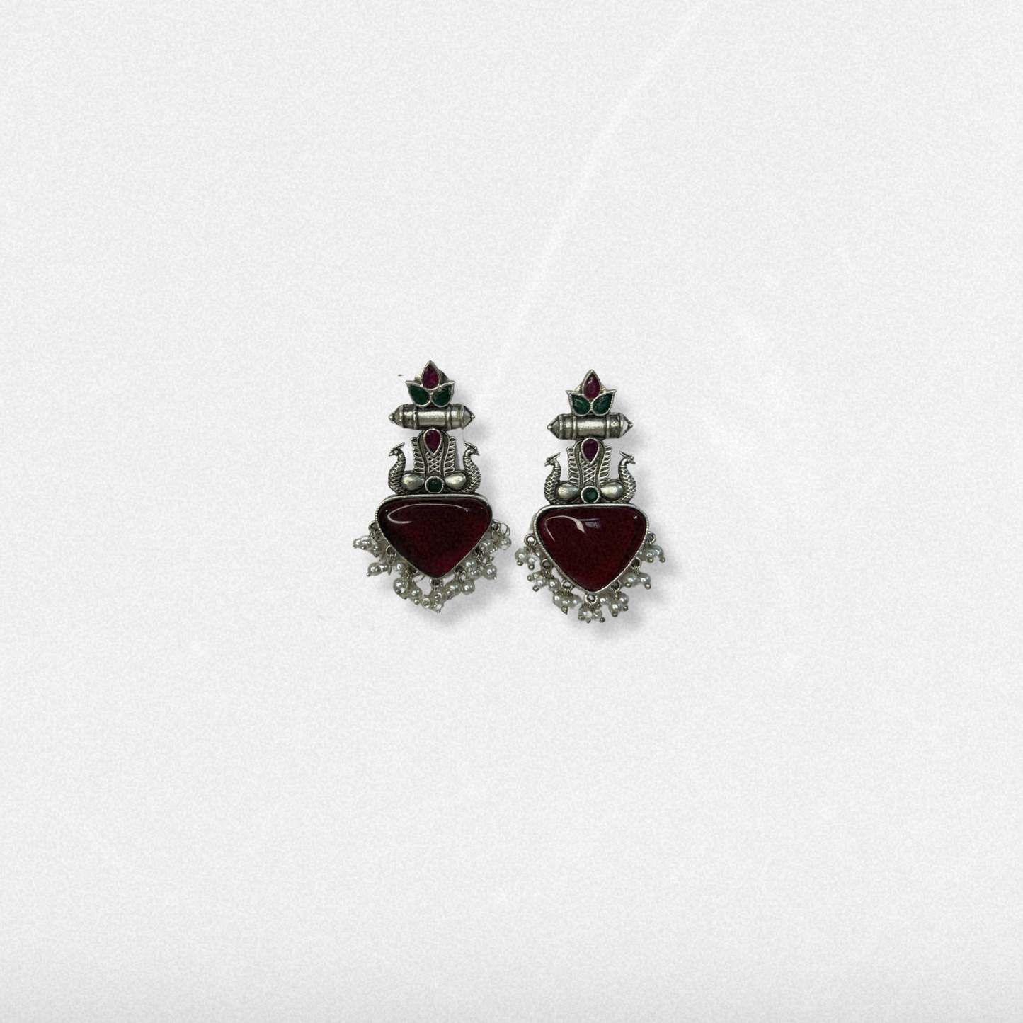 PADMINI EARRINGS (RED & GREEN)